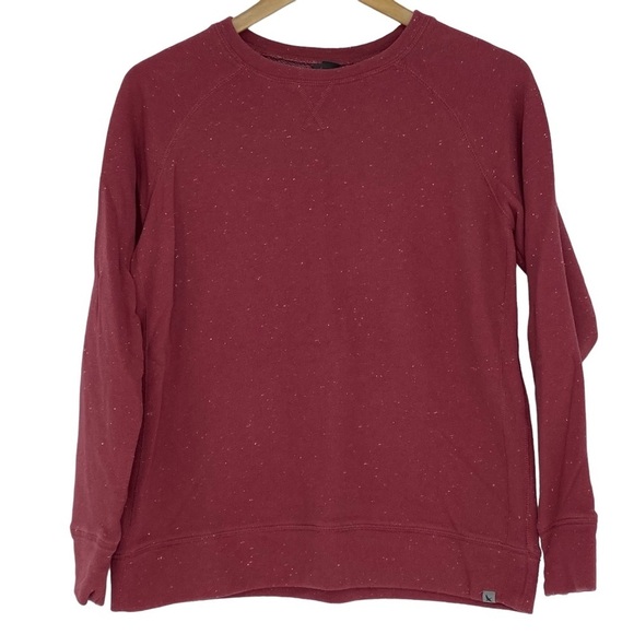 Eddie Bauer mauve pink flecked crew neck sweatshirt wms sz large - Picture 1 of 11